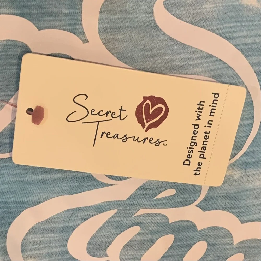 Secret Treasures Womens Sleep Tank Top Small 4-6 New with Tags Stay Chill Blue